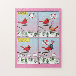Puzzle Appels de accouplement d'oiseaux modernes comique