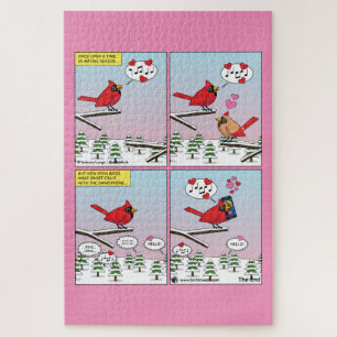Puzzle Appels de accouplement d'oiseaux modernes comique