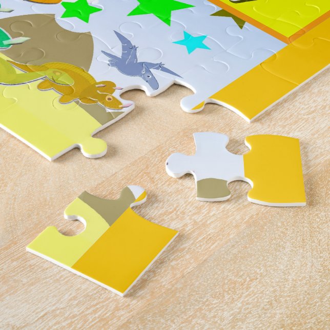 Puzzle Apprenez votre ABC avec les dinosaures A à (Côté)