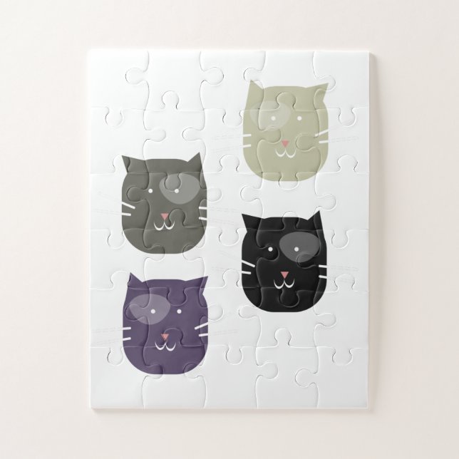 Puzzle Apprentissage à domicile C Chat mignon (Vertical)