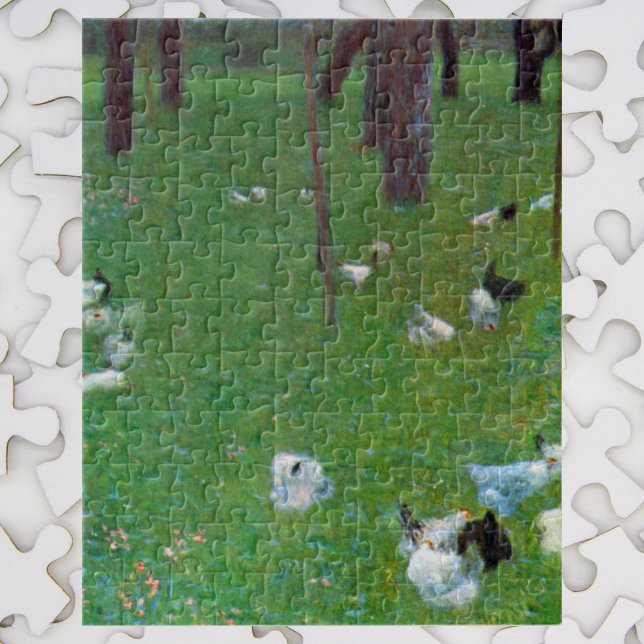 Puzzle Après la pluie, poulets de jardin par Gustav Klimt (Créateur téléchargé)
