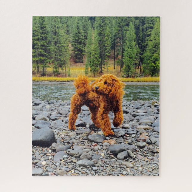 Puzzle Apricot Poodle - Cadeau Personnalisable (Vertical)