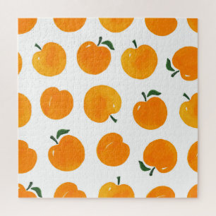 Puzzle Apricots Aquarelle Blanc Arrière - plan Vintage