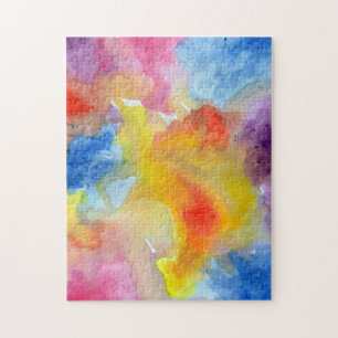 Puzzle Aquarelle Abstraite Couleurs vives lumineuses Pein
