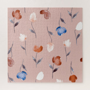 Puzzle Aquarelle Abstraite Florale : Pastel Seamless.