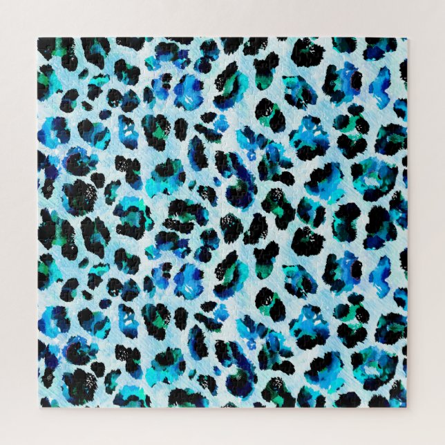 Puzzle Aquarelle Abstraite Motif de peau léopard (Vertical)