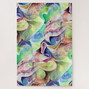 Puzzle Aquarelle Abstraite Pastel aux couleurs écotiques