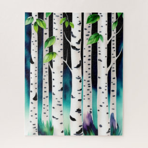 Puzzle Aquarelle Aspen Trees