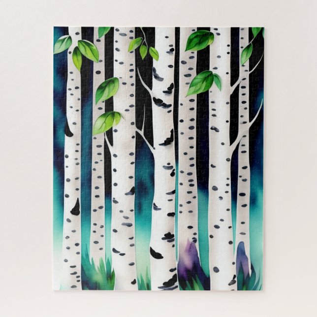 Puzzle Aquarelle Aspen Trees (Vertical)