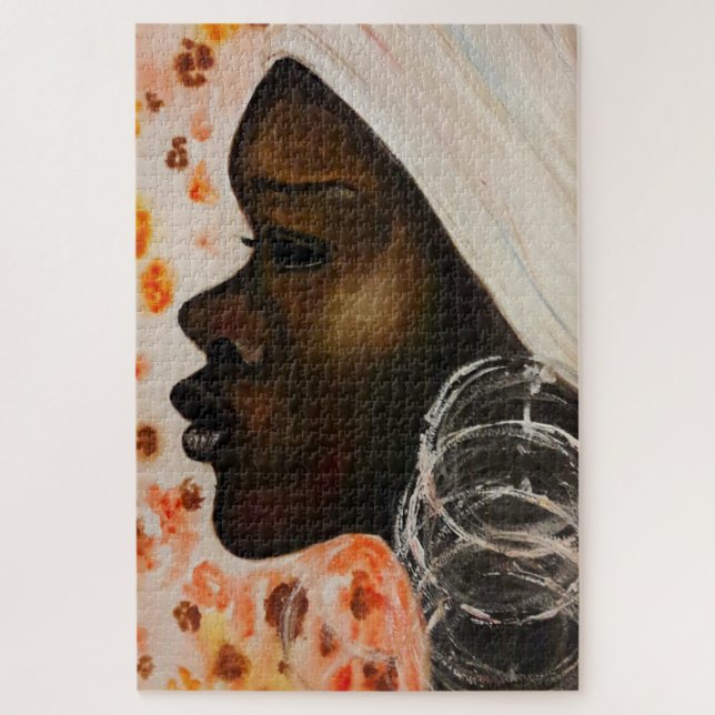 Puzzle Aquarelle - beauté africaine (Vertical)