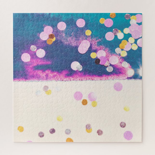 Puzzle Aquarelle bleu Abstraite (Vertical)