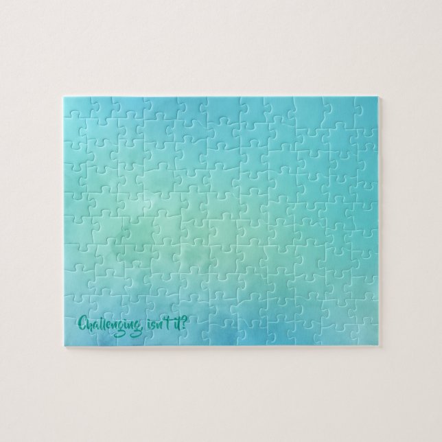 Puzzle aquarelle bleue frustrant (Horizontal)