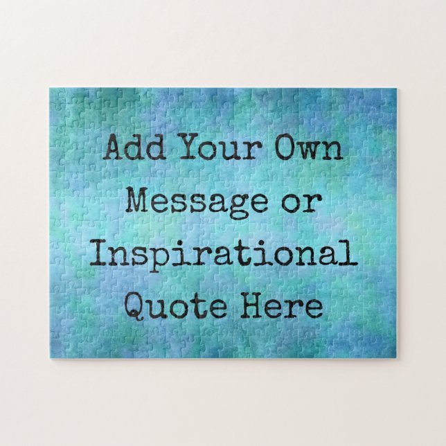 Puzzle Aquarelle bleue motivationnelle (Horizontal)