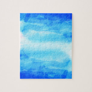 Puzzle Aquarelle bleue Ombre
