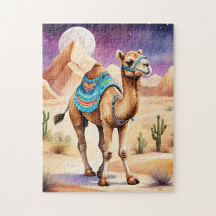 Puzzle Aquarelle Camel à la nuit magique