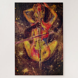 Puzzle Aquarelle - Cello Space Sonata - Lady & Cello Art
