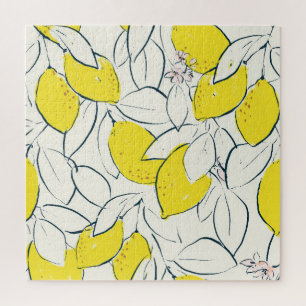 Puzzle Aquarelle Citrus Citrus Motif sans couture