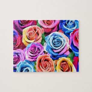 Puzzle Aquarelle coloré Rose Floral