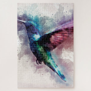Puzzle Aquarelle colorée Colibri