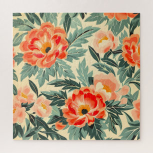 Puzzle Aquarelle crémeuse en fleur de poire Vintage