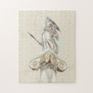 Puzzle Aquarelle croquis de la Statue d'Athéna