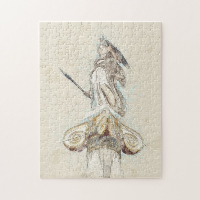 Puzzle Aquarelle croquis de la Statue d'Athéna (Vertical)