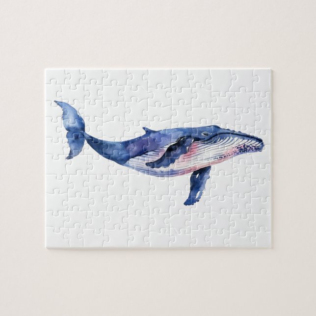 Puzzle Aquarelle de baleine (Horizontal)