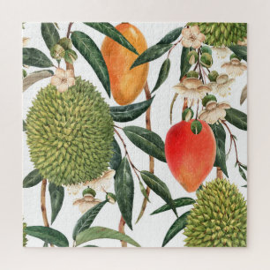Puzzle Aquarelle de durian tropical, motif de mangue.