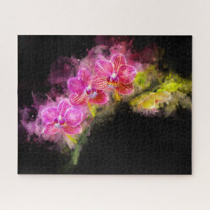 Puzzle Aquarelle de fleur d'orchidée - rose bb 01