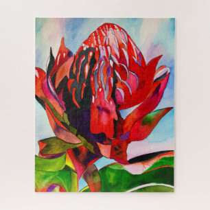 Puzzle Aquarelle de fleurs indigènes de Waratah