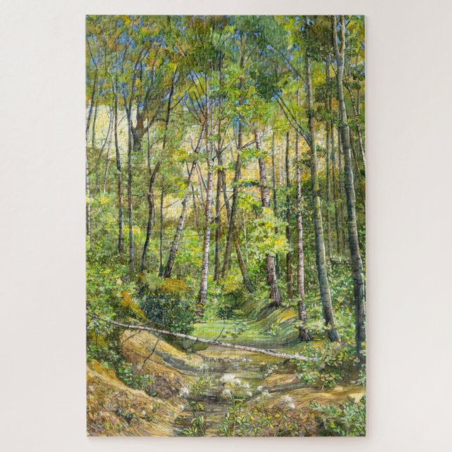 Puzzle aquarelle de peinture de rainures sur soie (Vertical)