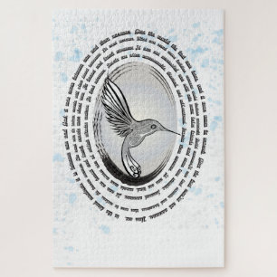 Puzzle Aquarelle d'encre de colibri