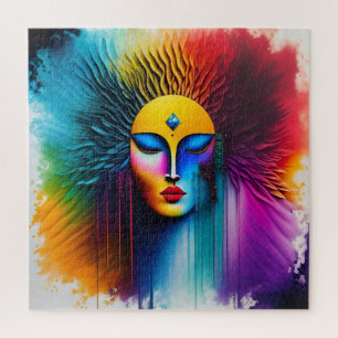 Puzzle Aquarelle femme Ai Art Abstrait