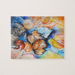 Puzzle Aquarelle - Feuilles d'automne