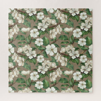 Puzzle Aquarelle Fleurs Apple : Motif Vintage.