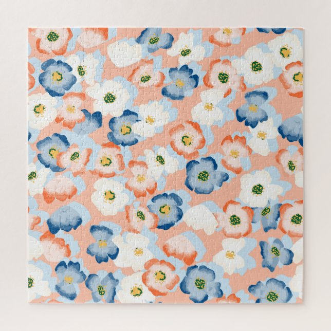 Puzzle Aquarelle Fleurs minuscules : Motif Vintage (Vertical)