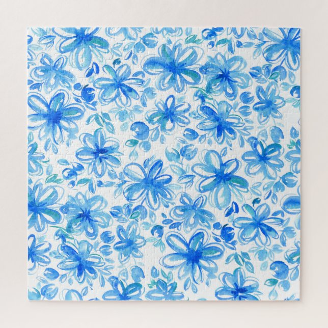 Puzzle Aquarelle Floral Chintz Motif mignon (Vertical)
