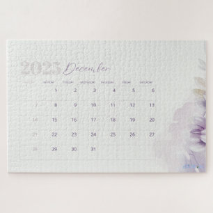 Puzzle Aquarelle florale mauve 2025