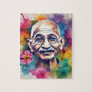 Puzzle Aquarelle Gandhi