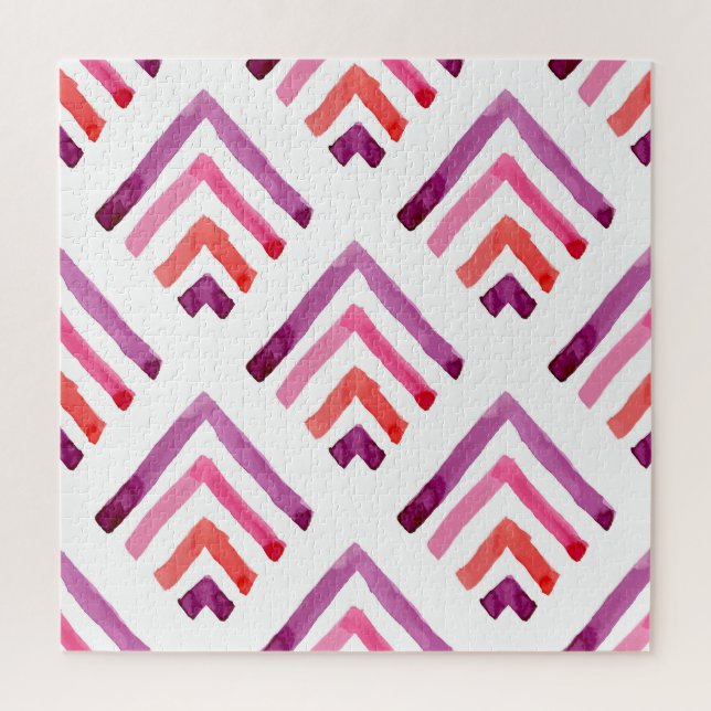 Puzzle Aquarelle géométrique Motif Abstrait sans couture (Vertical)