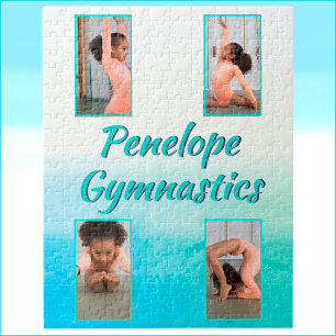 Puzzle Aquarelle Gradient Nom personnalisé, Sport & Photo