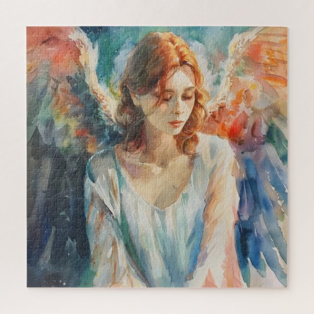 Puzzle Aquarelle Guardian Angel Christianity (Vertical)