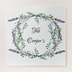 Puzzle Aquarelle lavande eucalyptus bohobotanique