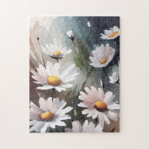Puzzle Aquarelle marguerite mignonne motif floral