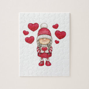 Puzzle Aquarelle mignonne main dessinée valentines jour g