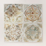 Puzzle Aquarelle mosaïque vintage. azulejo floral<br><div class="desc">Aquarelle mosaïque vintage puzzle dans une délicate couleur beige. azulejo floral Abstrait de style espagnol ou italien.</div>