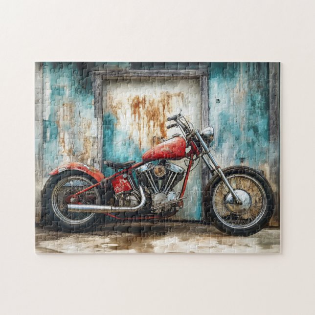 Puzzle Aquarelle moto vintage (Horizontal)