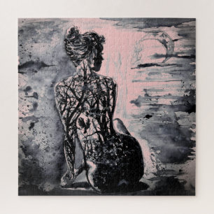 Puzzle Aquarelle - Nature Lady - Personnalisable - Art