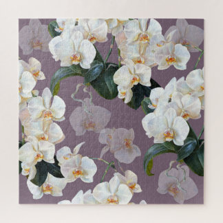 Puzzle Aquarelle orchidée lavande foncée.