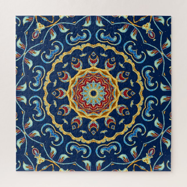 Puzzle Aquarelle orientale moquette Mandala florale (Vertical)